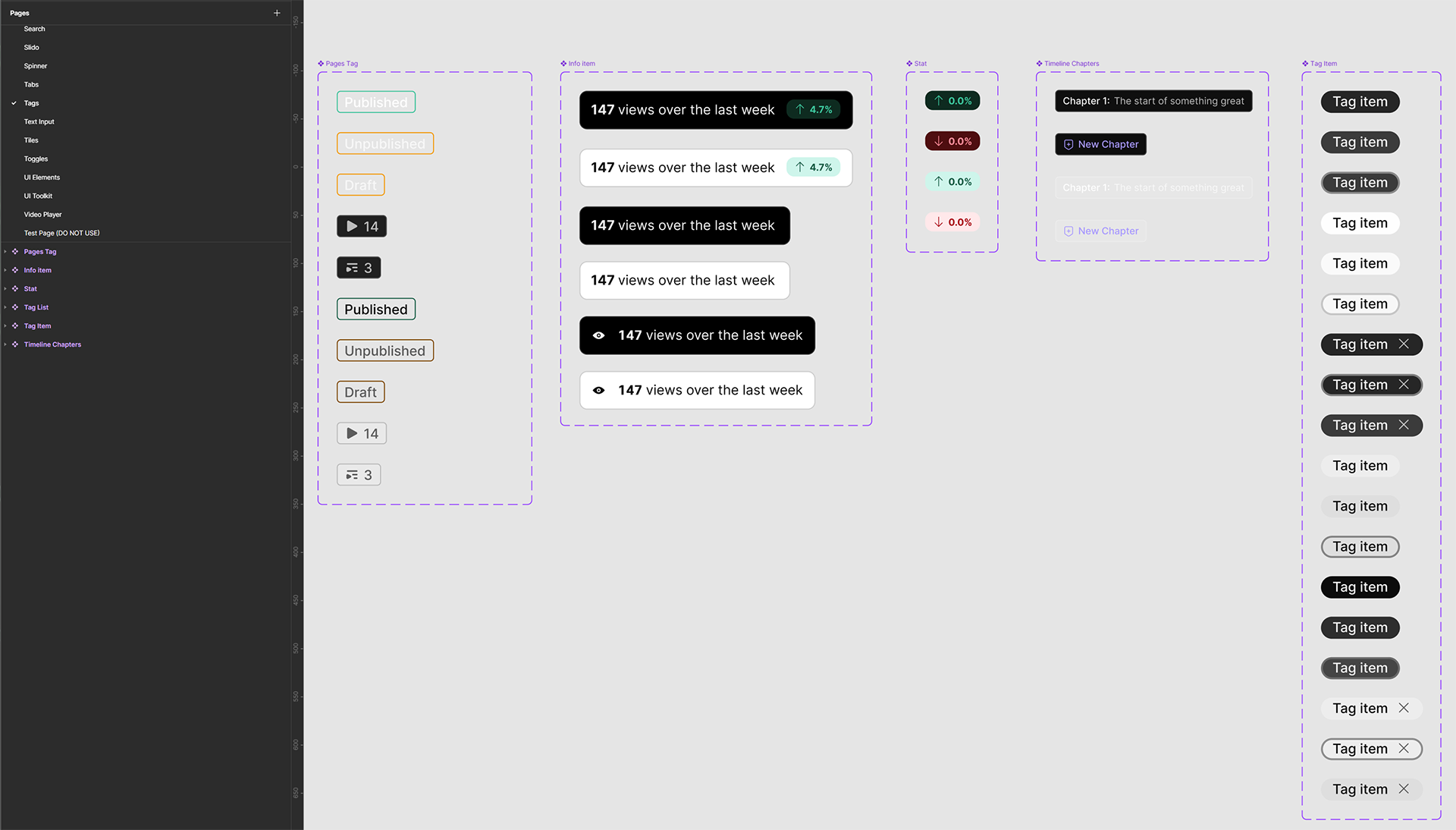 Vidcast Design System — Components