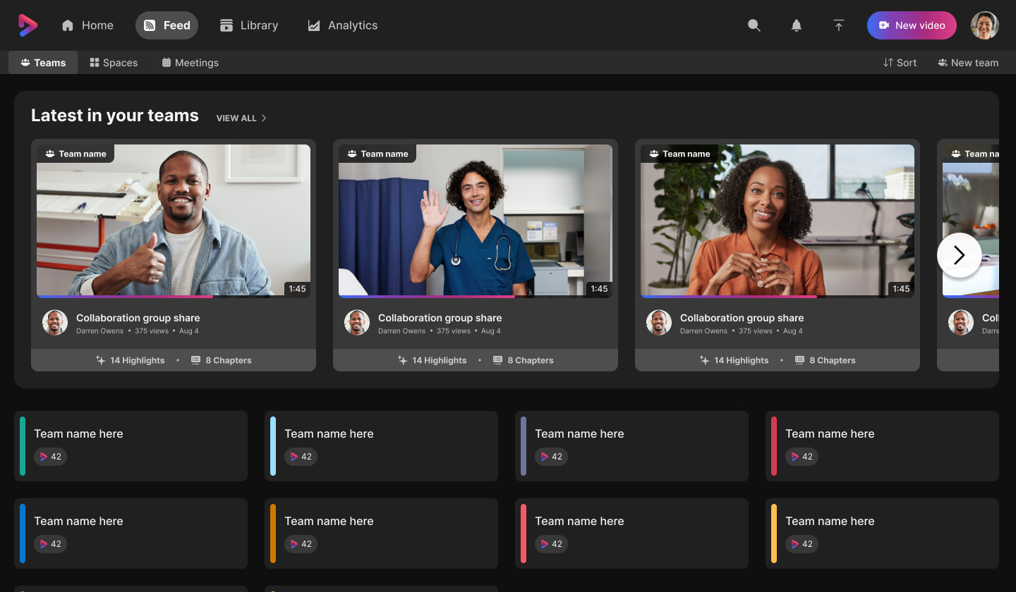 Vidcast — Team Feed