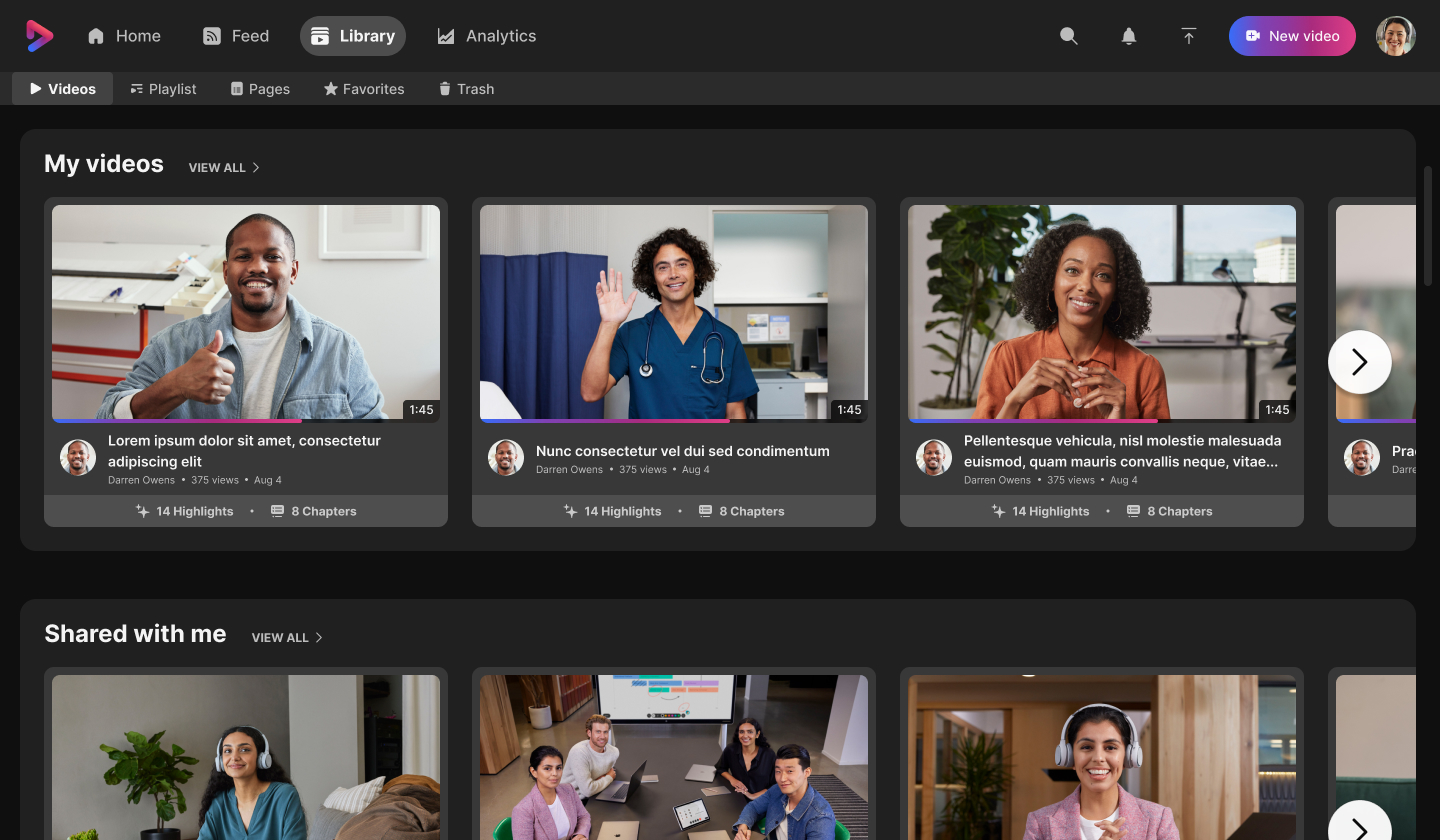 Vidcast — Library