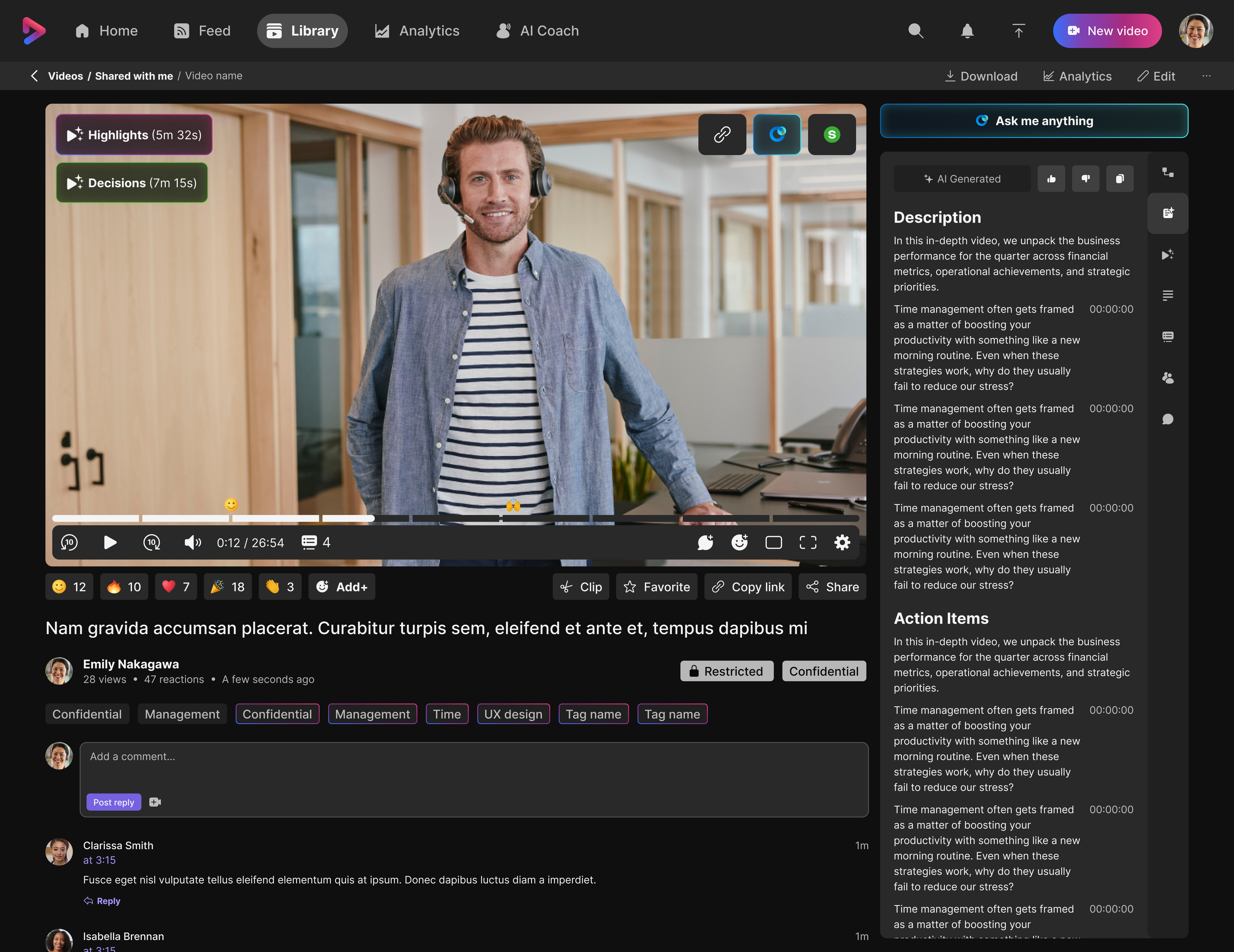Vidcast — Playback Page